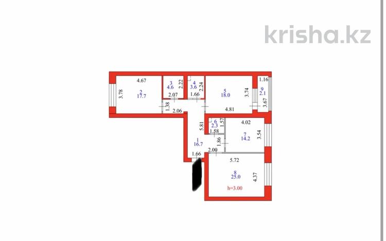 3-комнатная квартира · 104.2 м² · 9 этаж, Ш.Косшыгулулы 3/2 за ~ 40 млн ₸ в Астане, Сарыарка р-н — фото 2