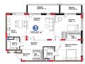 3-комнатная квартира · 120.73 м², Е-314 12 за ~ 134 млн ₸ в Астане, Есильский р-н — фото 3