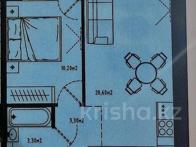 1-комнатная квартира · 38.8 м² · 5/10 этаж, Е-128 2 — Шоссе Коргалжын,школа № 100 за 12.6 млн ₸ в Астане, Нура р-н