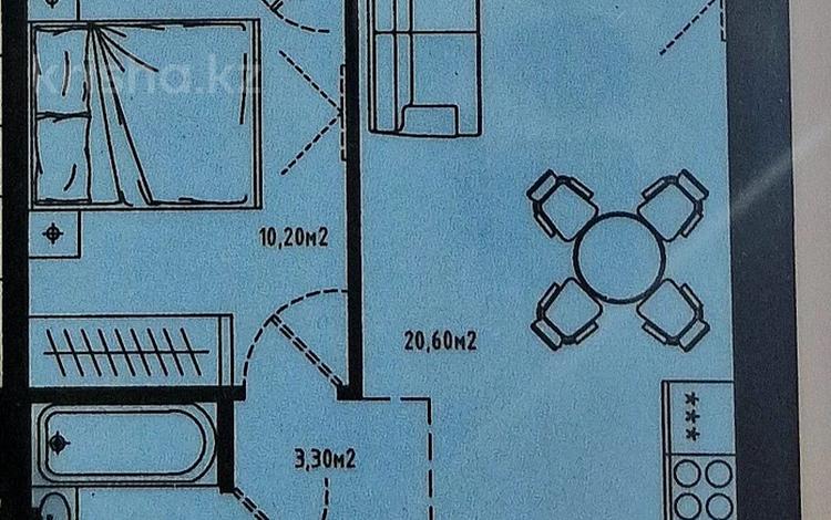 1-бөлмелі пәтер · 38.8 м² · 5/10 қабат, Е-128 2 — Шоссе Коргалжын,школа № 100, бағасы: 12.6 млн ₸ в Астане, Нура р-н — фото 2
