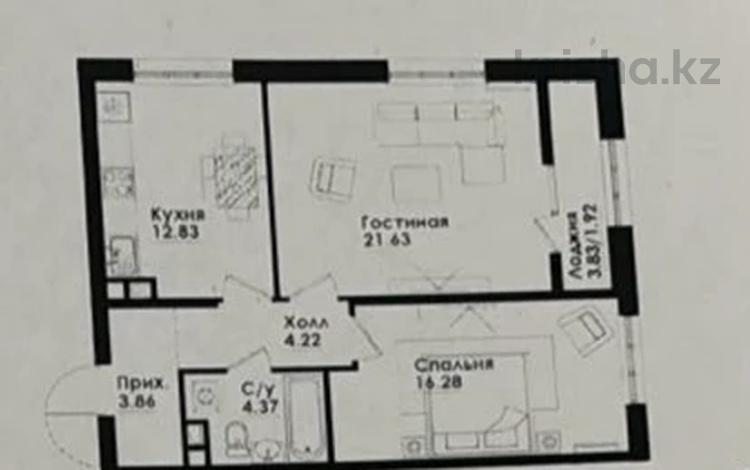 2-бөлмелі пәтер · 65 м² · 5/9 қабат, Симферопольская 1/2 — Cулейменова, бағасы: 56.5 млн ₸ в Алматы, Ауэзовский р-н — фото 2