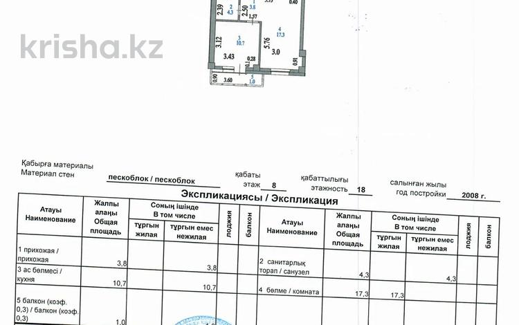 1-комнатная квартира · 37.1 м² · 8/18 этаж, сарыарка 41 за ~ 14 млн ₸ в Астане, Сарыарка р-н — фото 2