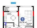 2-комнатная квартира · 36 м² · 16/16 этаж, Туран 57д — Туран-толе би за 30 млн ₸ в Астане, Нура р-н
