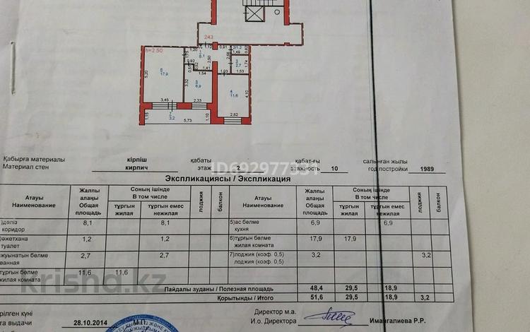 2-комнатная квартира, 47.7 м², 2/10 этаж, толстого 68 — нуркина за 20.5 млн 〒 в Павлодаре — фото 2
