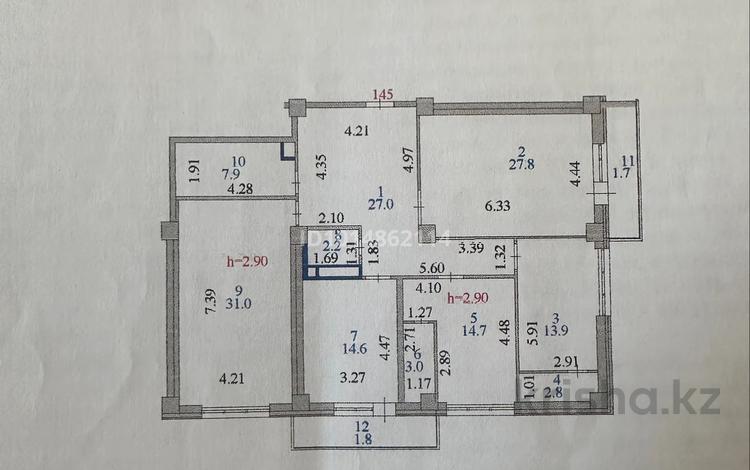 4-комнатная квартира · 148.4 м² · 6/23 этаж, Кошкарбаева за 90 млн ₸ в Астане, Алматы р-н — фото 33