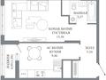 1-комнатная квартира · 34.92 м² · 14/14 этаж, Пересечение ул. Калдаякова и ул. Жургенова за ~ 19.8 млн ₸ в Астане — фото 2