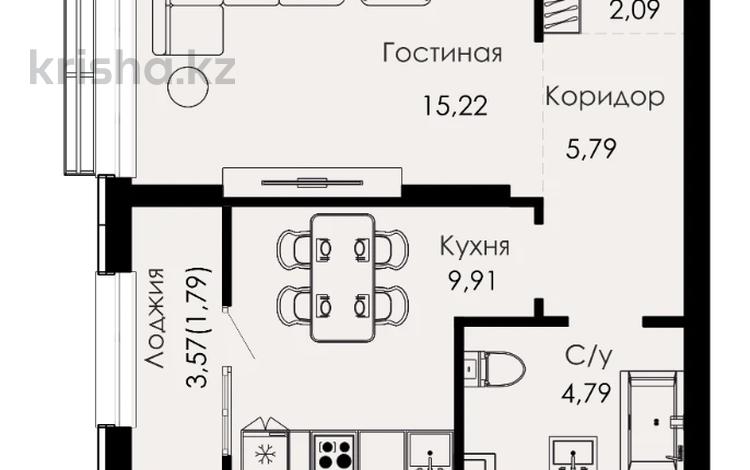 1-комнатная квартира · 39 м² · 6/9 этаж, Халиуллина ПЕРВАЯ ЦЕНА за 25 млн ₸ в Алматы, Медеуский р-н — фото 2