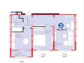 2-бөлмелі пәтер · 56.3 м² · 10/16 қабат, С 902 8, бағасы: 33 млн ₸ в Астане, Сарыарка р-н