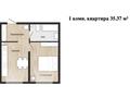 1-комнатная квартира · 35.37 м², ул. 10 лет Независимости, 100 за ~ 13.8 млн 〒 в  — фото 3