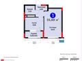 1-бөлмелі пәтер · 35.88 м² · 4/8 қабат, Сагадат Нурмагамбетов 17, бағасы: 27 млн ₸ в Астане, Сарайшык р-н