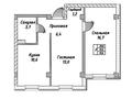2-бөлмелі пәтер, 51.6 м², жилой массив Жана куат 76, бағасы: ~ 17 млн 〒 в  — фото 2