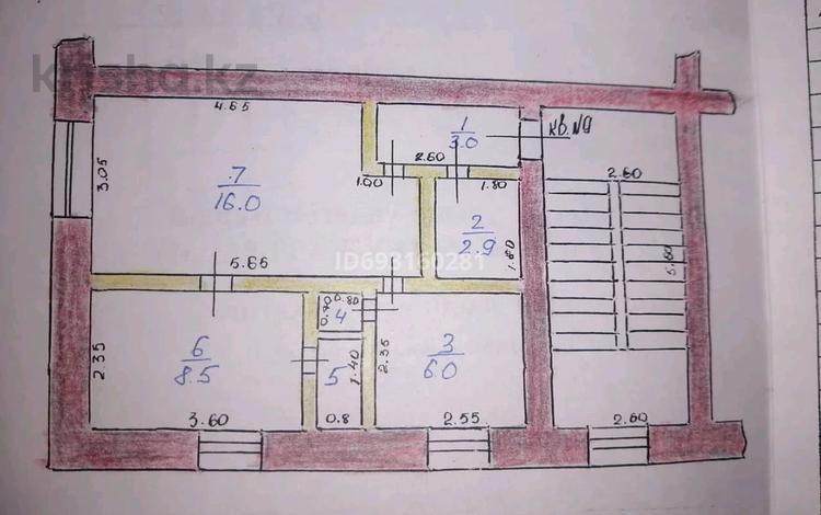 2-комнатная квартира, 40 м², 3/3 этаж, Гагарина 9 — Гагарина/Ауэзова за 6.5 млн 〒 в Текели — фото 2