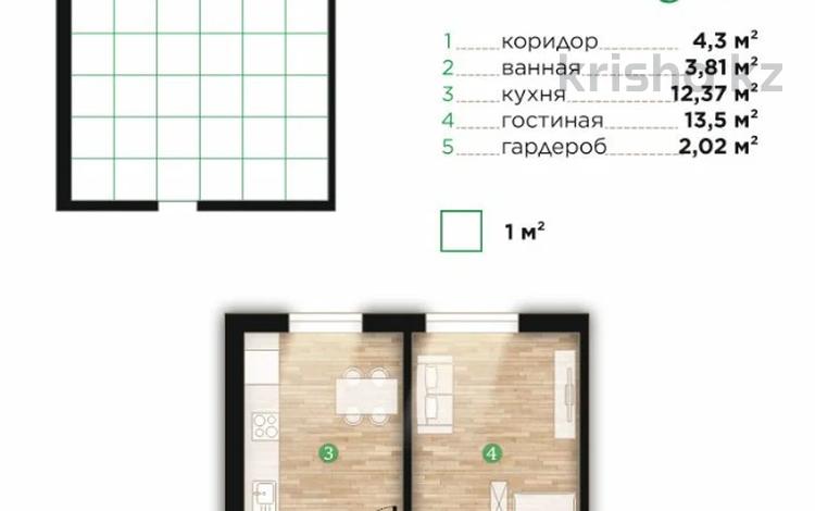1-комнатная квартира · 36 м² · 5/7 этаж, Илияса Есенберлина 80 за 16.2 млн ₸ в Усть-Каменогорске — фото 2