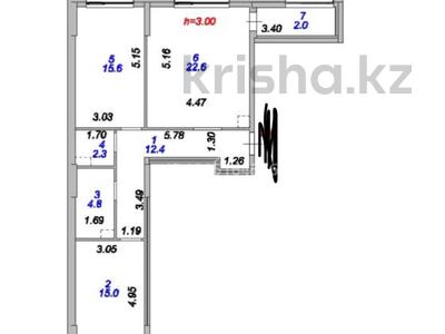3-комнатная квартира · 74.5 м² · 9 этаж, Жошы Хан 20 за 53.5 млн ₸ в Астане, Есильский р-н