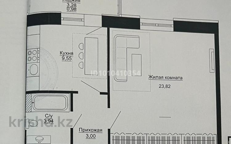 1-комнатная квартира · 41 м² · 4/9 этаж, Шоссе Коргалжын за 20 млн ₸ в Астане, Нура р-н — фото 2