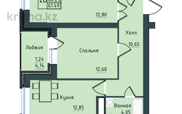 2-бөлмелі пәтер · 65.4 м² · 9/9 қабат, Васильковский 18/1 — Габдуллина, бағасы: ~ 24.9 млн ₸ в Кокшетау — фото 12
