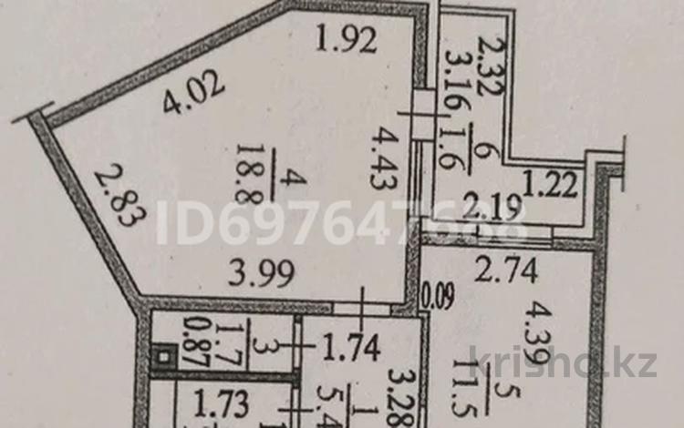 1-комнатная квартира, 41.6 м², 1/12 этаж, Каныша Сатпаева за 26 млн 〒 в Усть-Каменогорске — фото 2