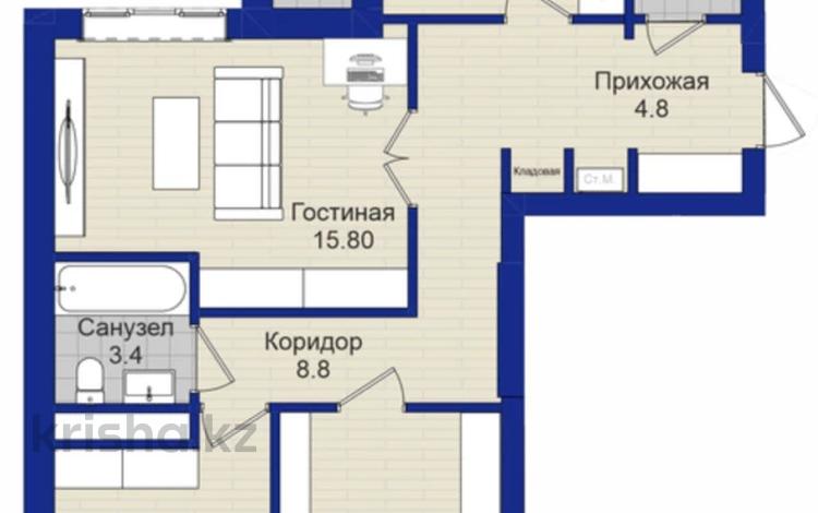 3-комнатная квартира, 78.7 м², 13/17 этаж, Туран 83/1 за 35 млн 〒 в Астане, Есильский р-н — фото 19