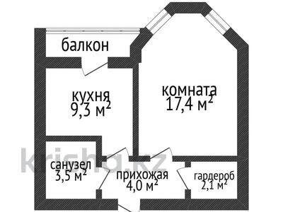 1-комнатная квартира · 37.6 м² · 7/9 этаж, юбилейный 6 за 13.9 млн 〒 в Костанае