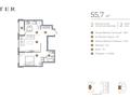 2-бөлмелі пәтер · 55.7 м² · 2/9 қабат, пр. Жумабаева пр. Жумабаева, бағасы: ~ 29 млн ₸ в Астане — фото 2