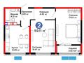 2-бөлмелі пәтер · 59.11 м², ​Тамерлановское шоссе 328, бағасы: ~ 31 млн ₸ в Шымкенте, Туран р-н — фото 3