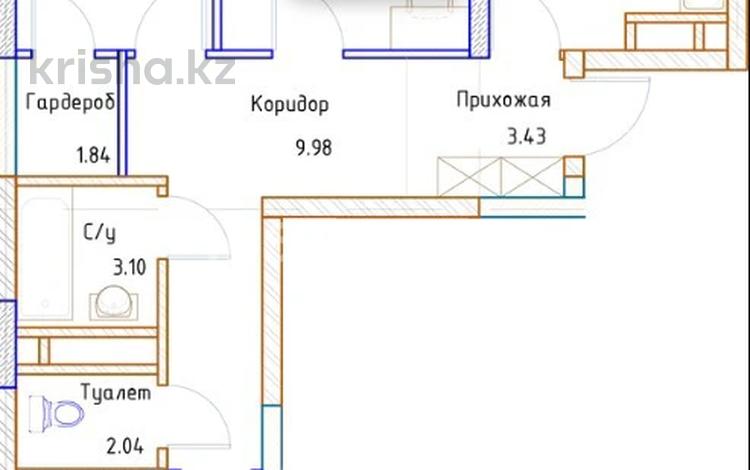 3-комнатная квартира, 75.7 м², 7/10 этаж, Жумекен Нажимеденова 39 за 24 млн 〒 в Астане, Алматы р-н — фото 3