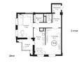 2-комнатная квартира · 75.9 м² · 2/10 этаж, Бухар Жырау БН за ~ 34.2 млн 〒 в Астане, Есильский р-н