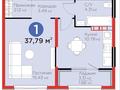 1-бөлмелі пәтер · 37.79 м² · 5/6 қабат, Тараз, бағасы: 30 млн ₸ в Алматы, Турксибский р-н — фото 2