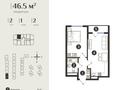 1-бөлмелі пәтер · 46.7 м² · 4/7 қабат, Естай 39/3, бағасы: 24 млн ₸ в  — фото 5