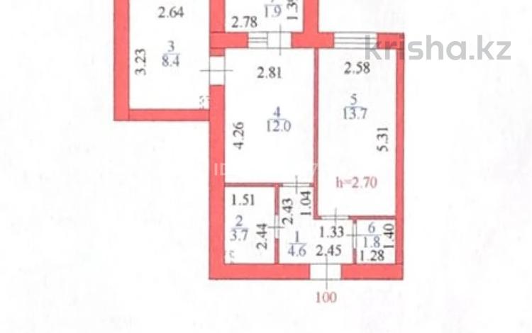 2-комнатная квартира, 46.1 м², 11/12 этаж, БейбарысСултан 25/2 за 18 млн 〒 в Астане, Сарыарка р-н — фото 2