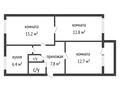 3-бөлмелі пәтер, 58 м², 3/5 қабат, Абая 40/1, бағасы: 22 млн 〒 в Костанае — фото 19