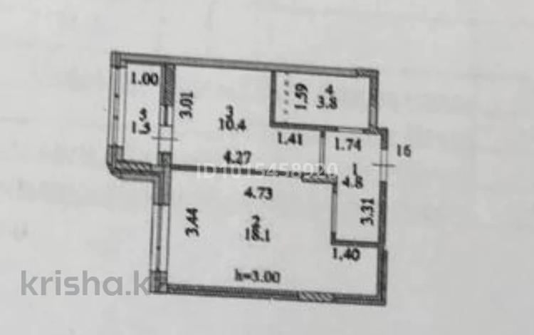 1-комнатная квартира · 38.6 м² · 4/9 этаж, Ахмет Байтурсынулы 10/1 за 26.5 млн ₸ в Астане, Сарайшык р-н — фото 2