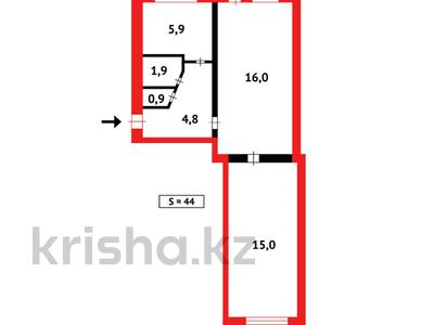 2-комнатная квартира, 47 м², 5/5 этаж, 6й микрорайон, 6й микрорайон за 9 млн 〒 в Караганде, Казыбек би р-н