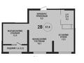 2-комнатная квартира · 57.8 м² · 7/16 этаж, Каныша Сатпаева 90/55Б за ~ 53 млн ₸ в Алматы, Бостандыкский р-н — фото 2