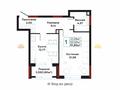 1-бөлмелі пәтер · 51.86 м², Шамши Калдаяков 16, бағасы: ~ 36.9 млн ₸ в Астане, Сарайшык р-н — фото 3
