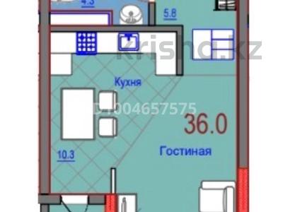 1-комнатная квартира · 36 м² · 4/7 этаж, Естай 39/3 за ~ 17.3 млн ₸ в 