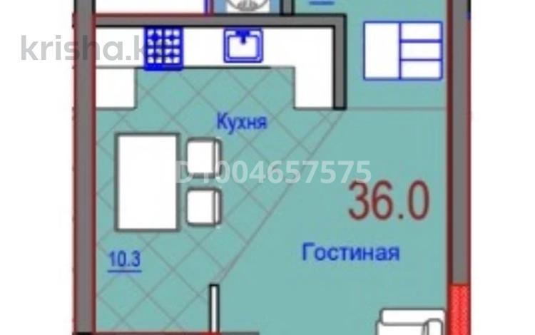 1-бөлмелі пәтер · 36 м² · 4/7 қабат, Естай 39/3, бағасы: ~ 17.3 млн ₸ в  — фото 2