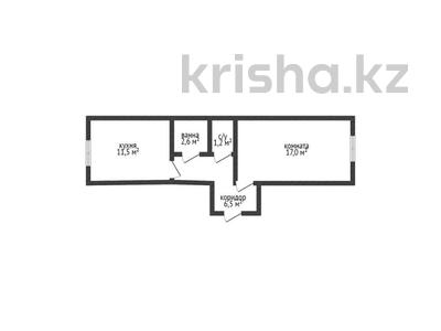 1-комнатная квартира, 38.8 м², 1/6 этаж, 7 микрорайон 11 за 13 млн 〒 в Костанае