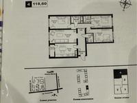 4-комнатная квартира · 118.6 м² · 6/12 этаж, мкр Нуркент, Турара Рыскулова 2Б/1 за 85 млн ₸ в Алматы, Алатауский р-н
