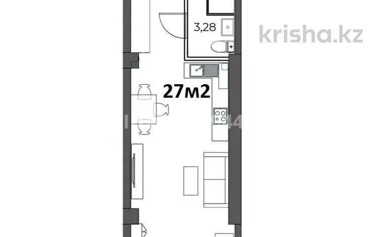 1-комнатная квартира · 27 м² · 4/13 этаж, мкр Шымсити, Байдибек би стр. 127/7 — ТД Shymkent city Mall за 15.5 млн 〒 в Шымкенте, Абайский р-н — фото 6