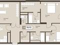 3-комнатная квартира · 100 м² · 7/12 этаж, Туран — 77 за 90 млн ₸ в Астане, Есильский р-н