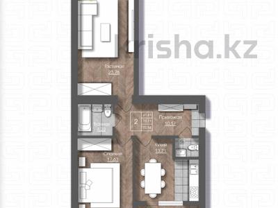 2-комнатная квартира · 72.54 м², мкр. Алтын орда 228/3 за ~ 24.7 млн 〒 в Актобе