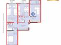 3-бөлмелі пәтер · 84.35 м², Казыбек би 23 — Цена с -10% скидкой, бағасы: ~ 47.5 млн ₸ в Астане, Нура р-н