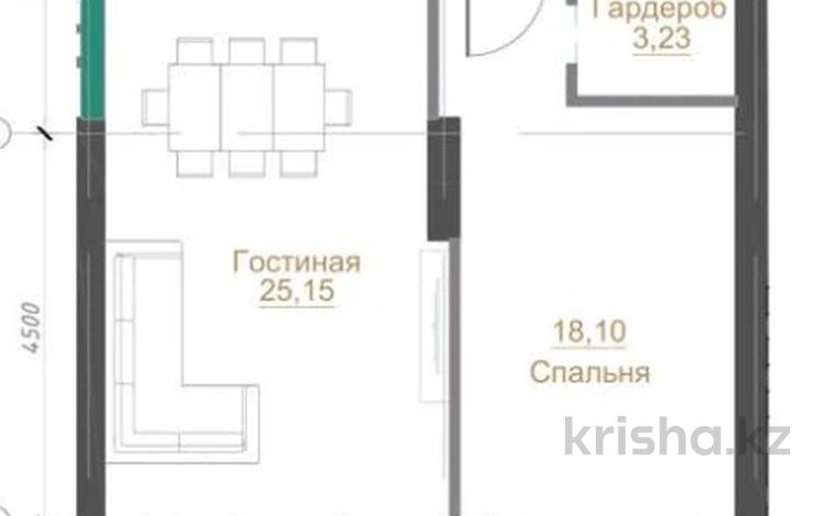 2-бөлмелі пәтер, 67.1 м², 2/7 қабат, Сагадат Нурмагамбетов 28, бағасы: 69 млн 〒 в Алматы, Медеуский р-н — фото 2