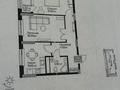 2-бөлмелі пәтер · 58.6 м² · 8/12 қабат, Үркер, Жубан Молдагалиев 5, бағасы: 37 млн ₸ в Астане, Нура р-н