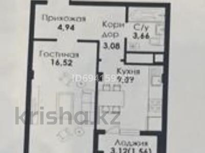 1-комнатная квартира, 40 м², 3/9 этаж, Нажимеденова 31 за 16.5 млн 〒 в Астане, Алматы р-н