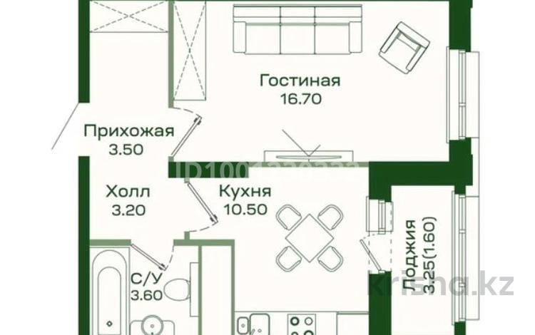 1-комнатная квартира · 37.1 м² · 15/16 этаж, Сафуан Шаймерденов 4/1 — Нажмиденова за 16.8 млн 〒 в Астане, Алматы р-н — фото 2