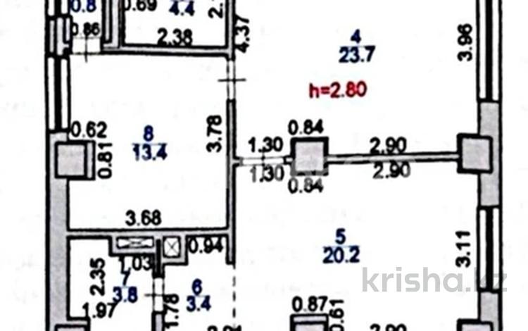 4-комнатная квартира · 105.4 м² · 6/22 этаж, Кабанбай батыра 43В — ул. Орынбор за 620 000 ₸ в Астане, Есильский р-н — фото 2