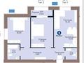 3-бөлмелі пәтер · 78 м² · 3/9 қабат, Шафика Чокина 4, бағасы: 45.5 млн ₸ в Астане, Нура р-н