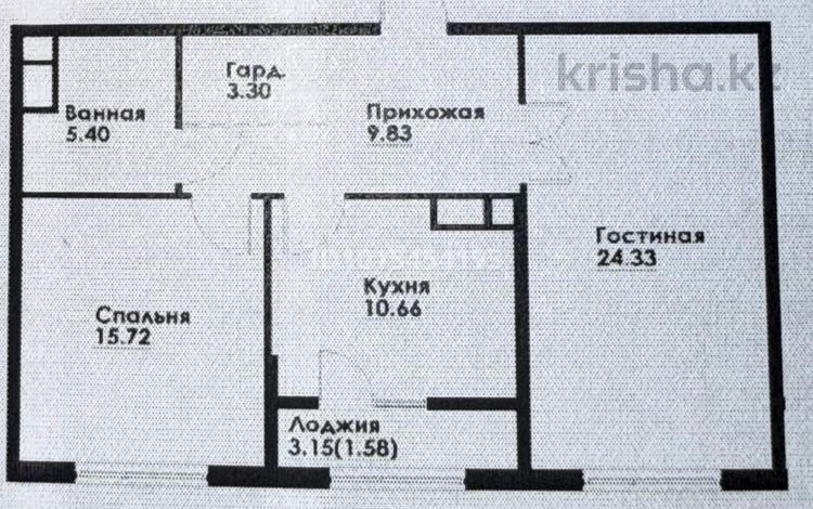 2-комнатная квартира · 70.82 м² · 10/12 этаж, Макатаева - Байтурсынова 2 за 62 млн ₸ в Алматы, Алмалинский р-н — фото 2
